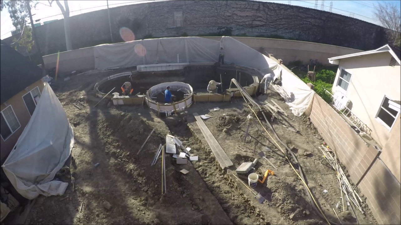 Large Pool & Spa Shotcrete Timelapse