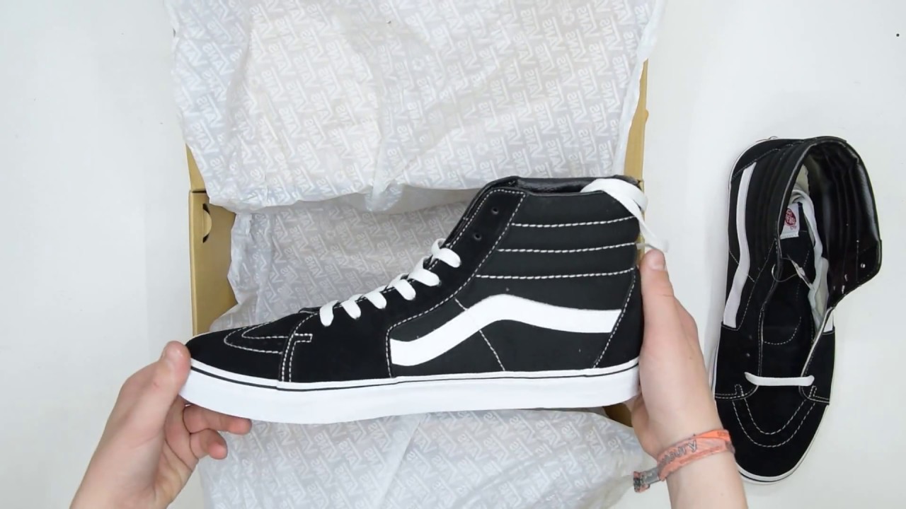 Vans SK8-Hi - Black White - Unboxing | Walktall