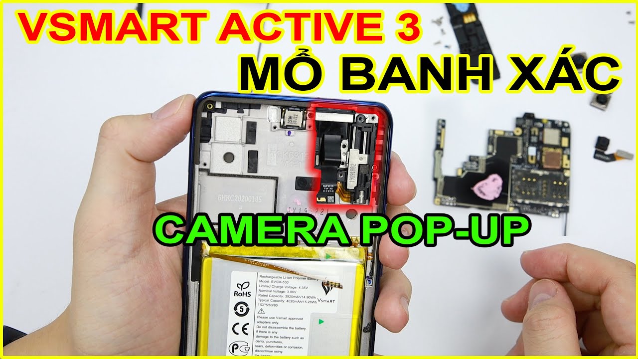 MỔ BỤNG Vsmart Active 3. Camera Pop-up Hàng Việt Nam nội thất XỊN XÒ CON BÒ | MUA HÀNG ONLINE