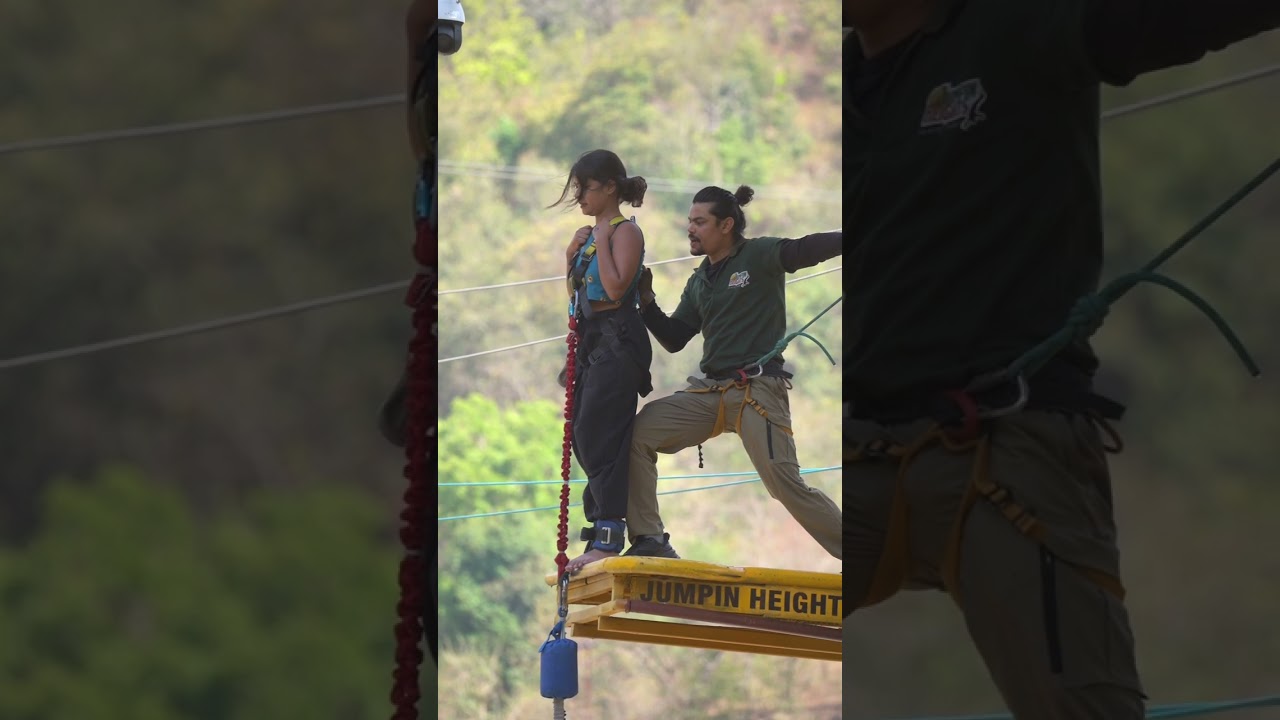Jumping in rishikesh 😲 Bungee 👀
