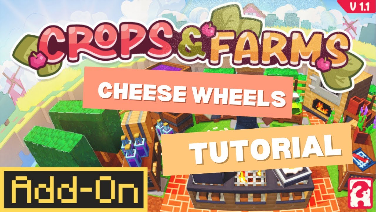 Как сделать головки сыра — пошаговое руководство по дополнению Minecraft Crops and Farms.