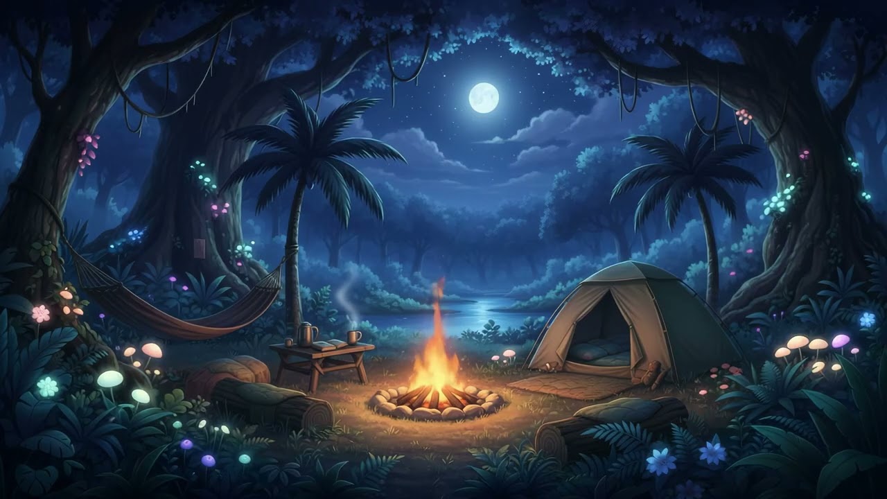 Lofi Campfire Night Deep Focus Relaxing Motivation Loop