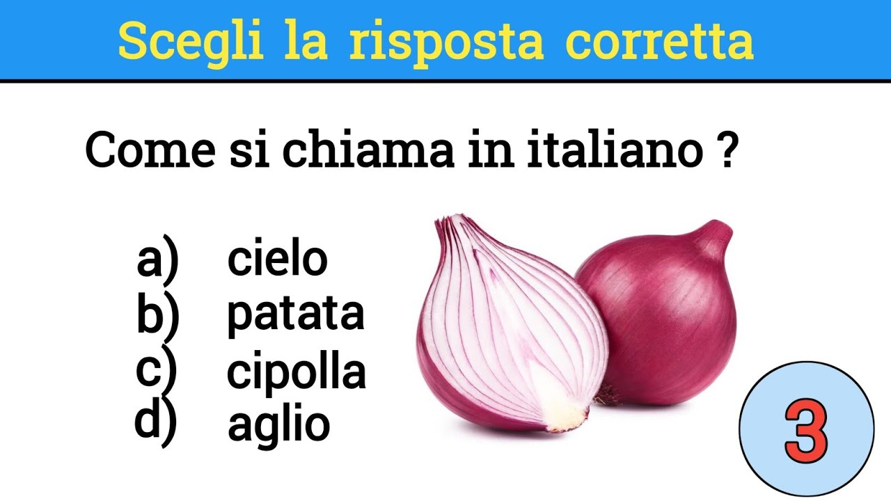 Italian quiz #342/Italiano per stranieri/Level A1/Come si chiama in italiano ?