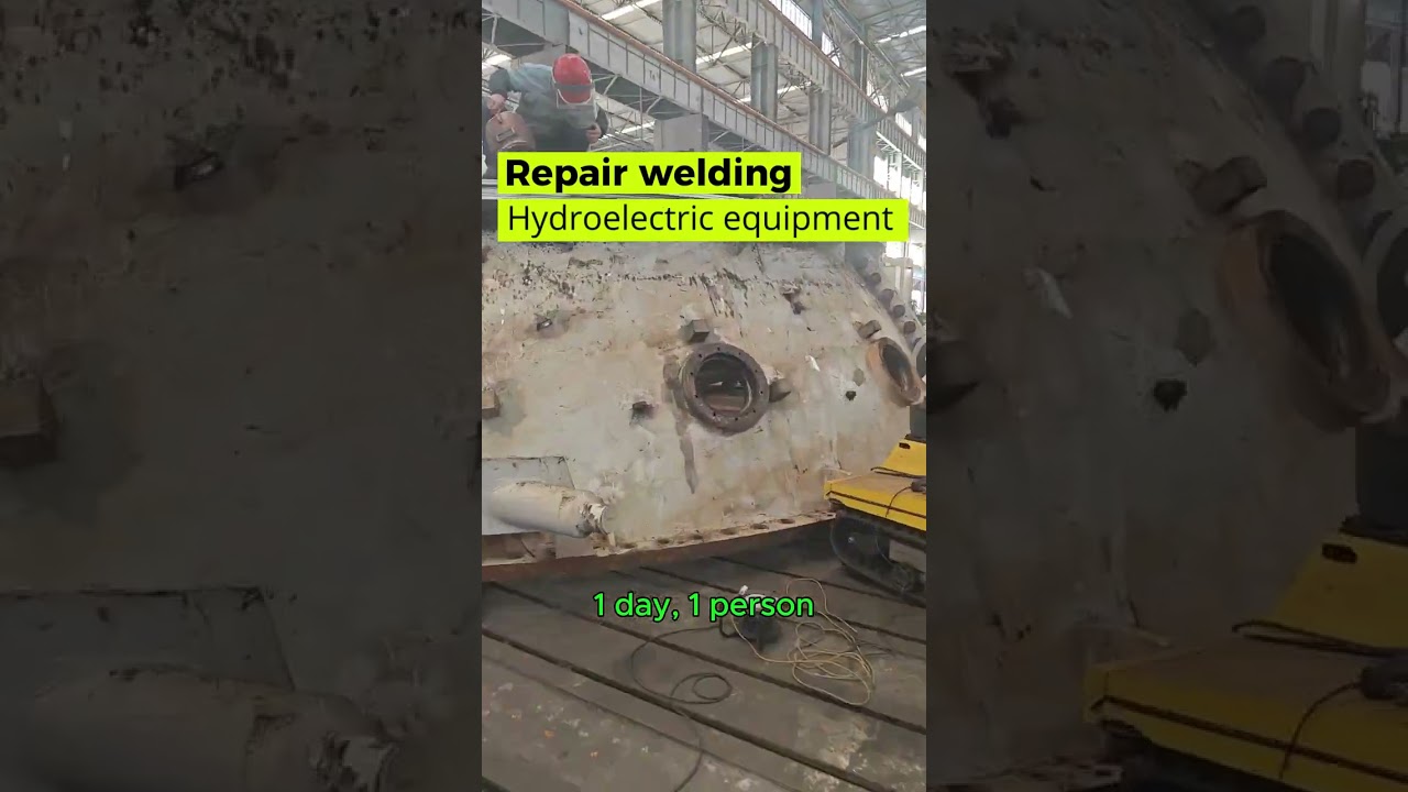 Repair welding Hydroelectric equipment #roundwelding #Hydroelectric #mengrobot #weldingmachine