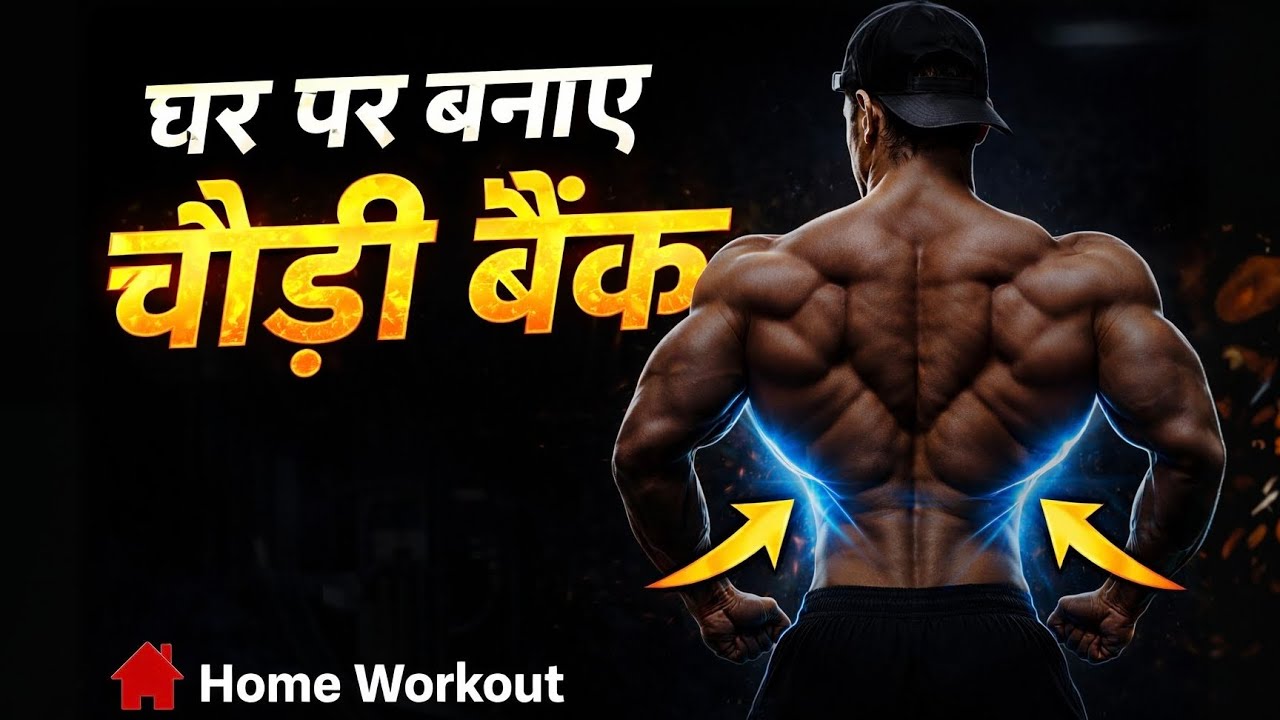 घर पर बनाए चौड़ी बैक💪🔥|No Gym! घर पर चौड़ी बैक कैसे बनाएं?😱