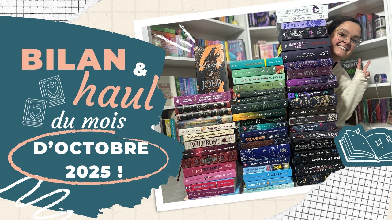 📚 60 LIVRES À VOUS PRÉSENTER DANS CE BILAN / HAUL D'OCTOBRE 2025 : qui dit mieux ??! 🤭❤️‍🩹🗓