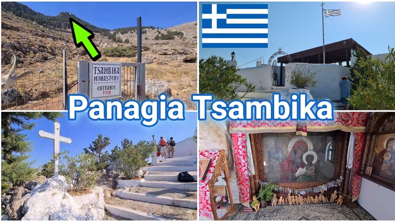 Wycieczka górska na Tsambikę z Kolymbii na Rodos Grecja - Holy Monastery of the Virgin Mary Tsambika