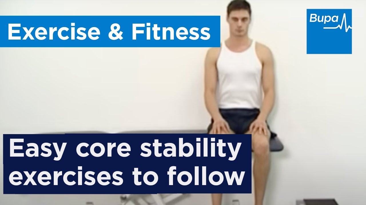 Easy core stability exercises to follow | Bupa Health