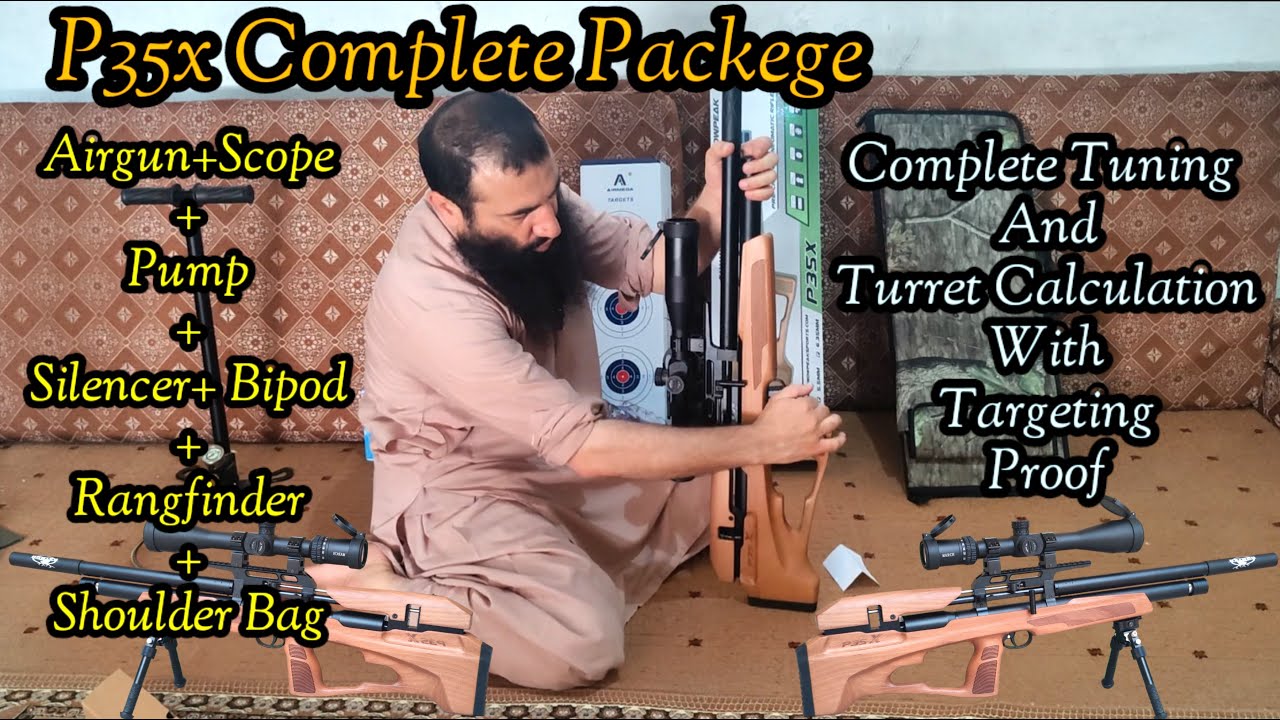 Snowpeak P35x Complete Packege Airgun+Scope+pump+Rangfinder+Bipod Bage+Silencer And Turret Marking?
