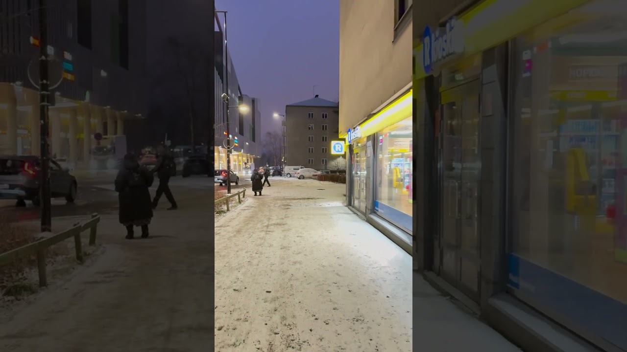 First Snowfall Near Tikkurila Dixi | Vantaa, Finland 2025