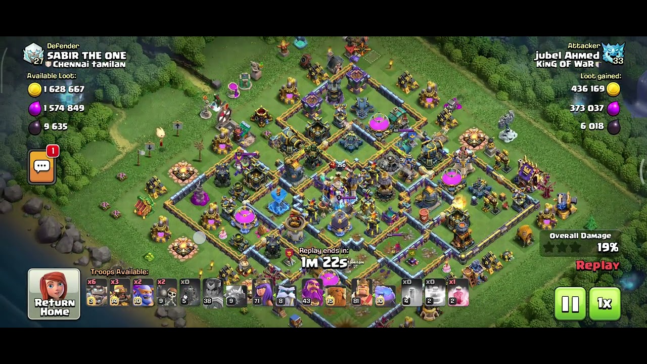Successful 3 ⭐ attack Invisible bottle vs royal champion 