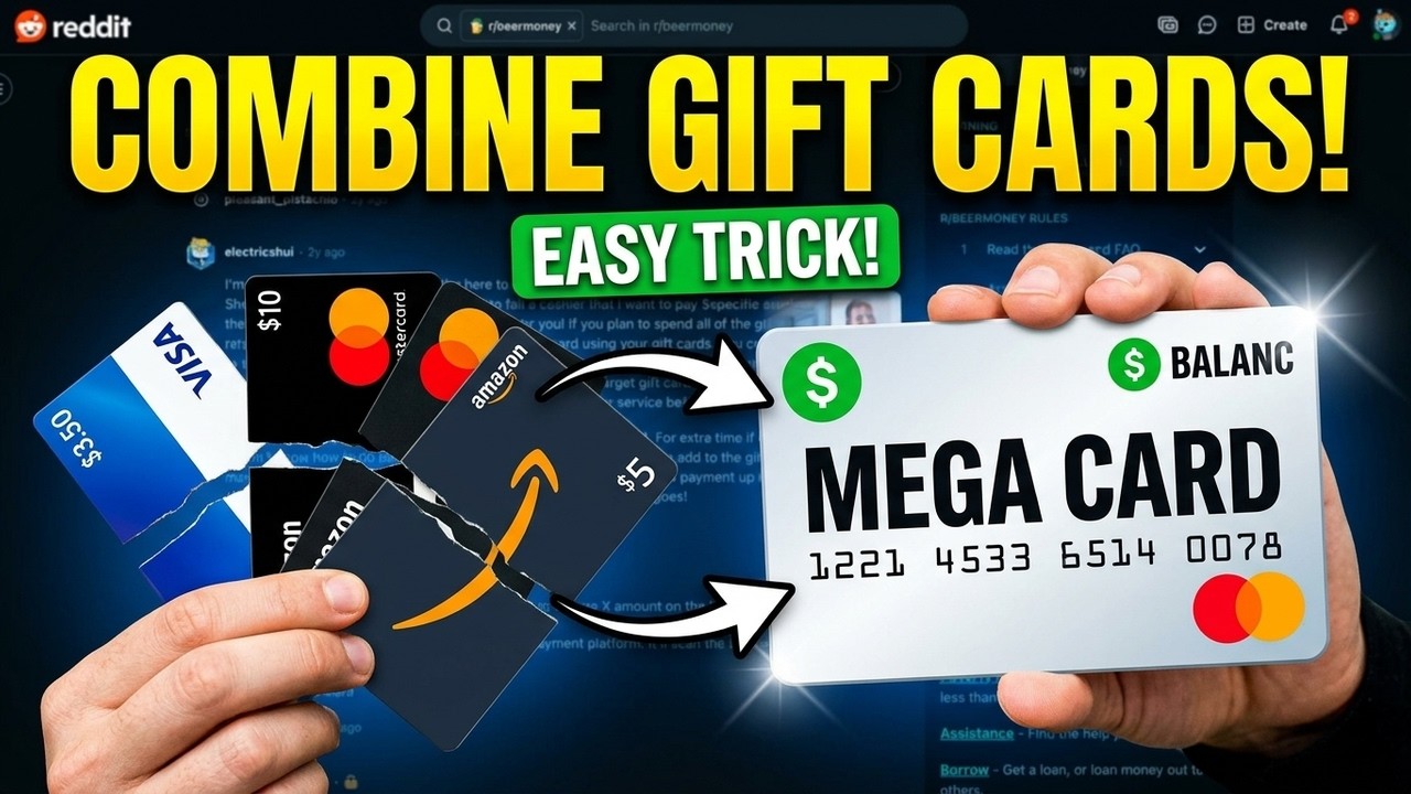 How To Combine Visa Gift Cards Into One Online (Amazon/Paypal/Etc)