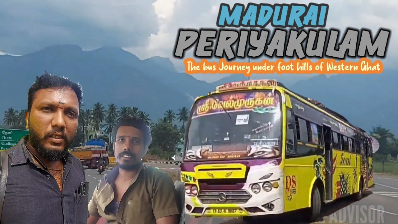 🚍Sri Velmurugan Travel Vlog | Madurai to Periyakulam Bus Journey | Western Ghat View |Travel Advisor