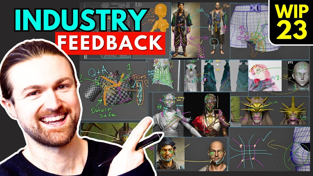 🦜Character Art Feedback #23 – Fix Topology, Sculpt Cloth & Nail References!