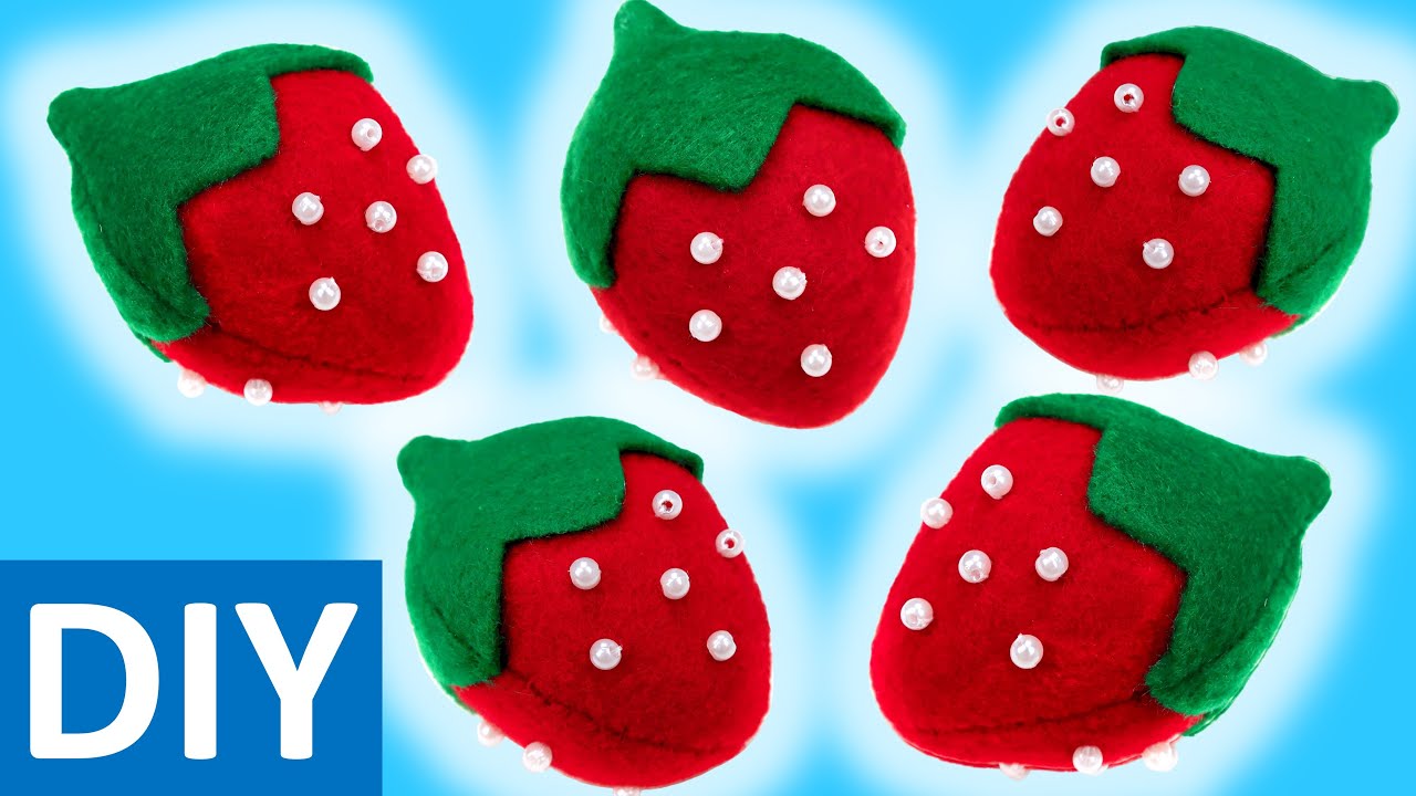 Strawberry Plush Tutorial 🍓 | Easy & Cute Felt Food Craft