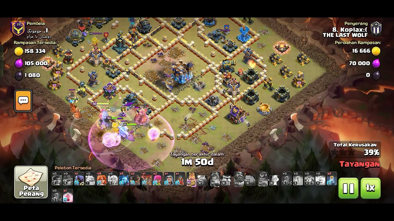 th 15 vs th 18 rata???? combo fireball akar menyala king🔥🔥🔥 @cidukbeban #cidukwarrior #clashofclans