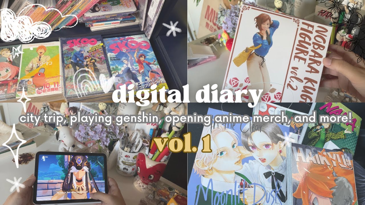 vlog vol. 1 🪴🍄 // nyc, manga shopping, genshin, opening anime merch (blue lock, haikyuu, etc.)