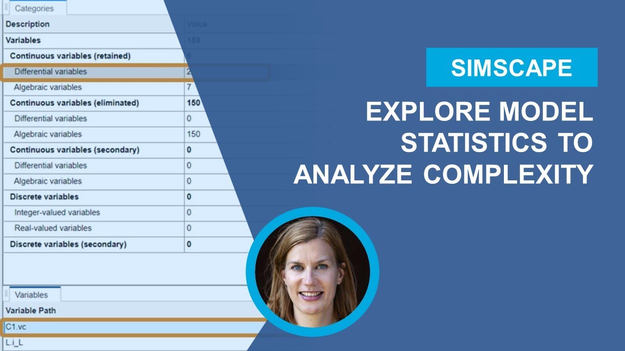 Exploring Simscape Model Statistics Information to Analyze Model Complexity | Simscape Electrical