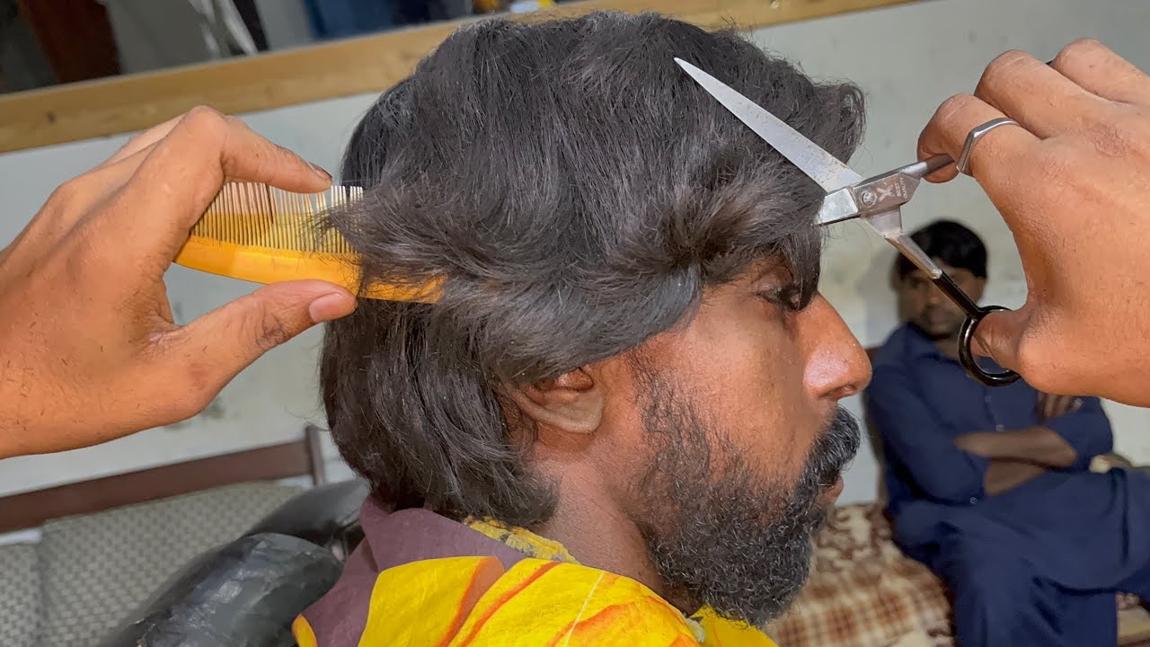 Long Hair and Long Beard Transformation | Lots of Dandruff in his Hair
