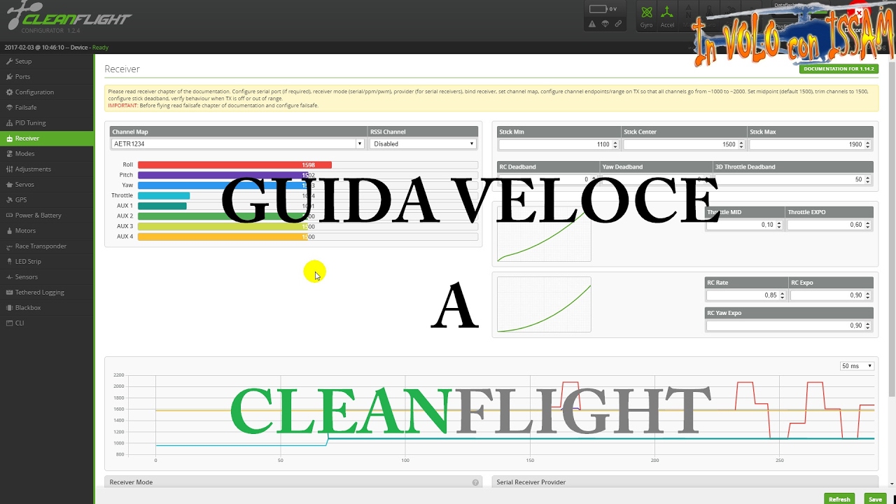 Guida alla Configurazione veloce di CLEANFLIGHT sull'Eachine Falcon 250 Pro - Parte 2