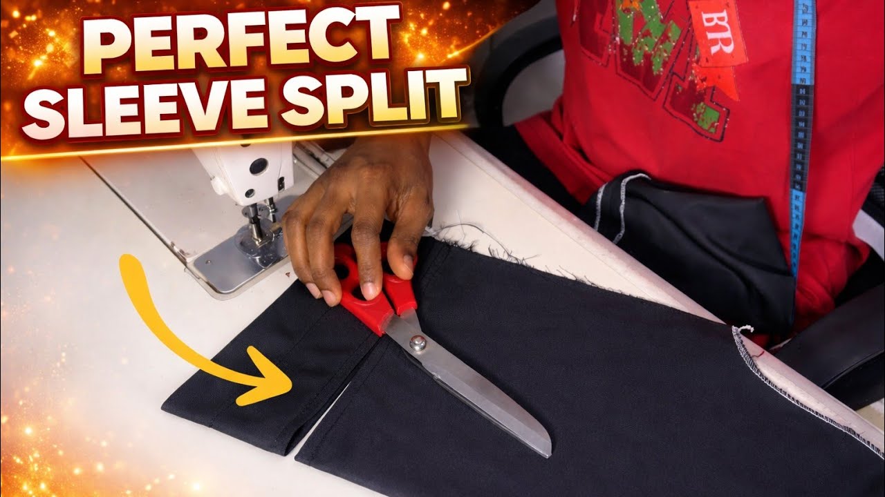 How to Sew Open-Split Sleeves | Beginner Tailoring (African Men’s Wear)