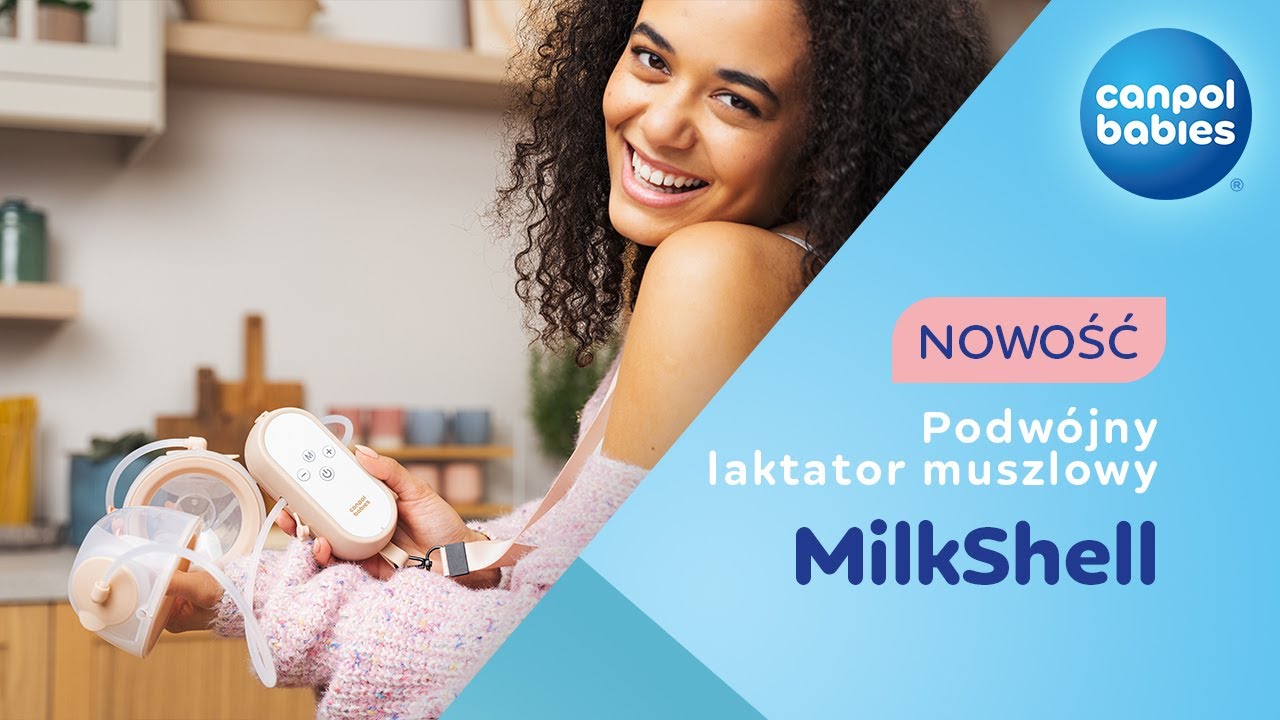 Podw&oacute;jny mobilny laktator muszlowy MilkShell