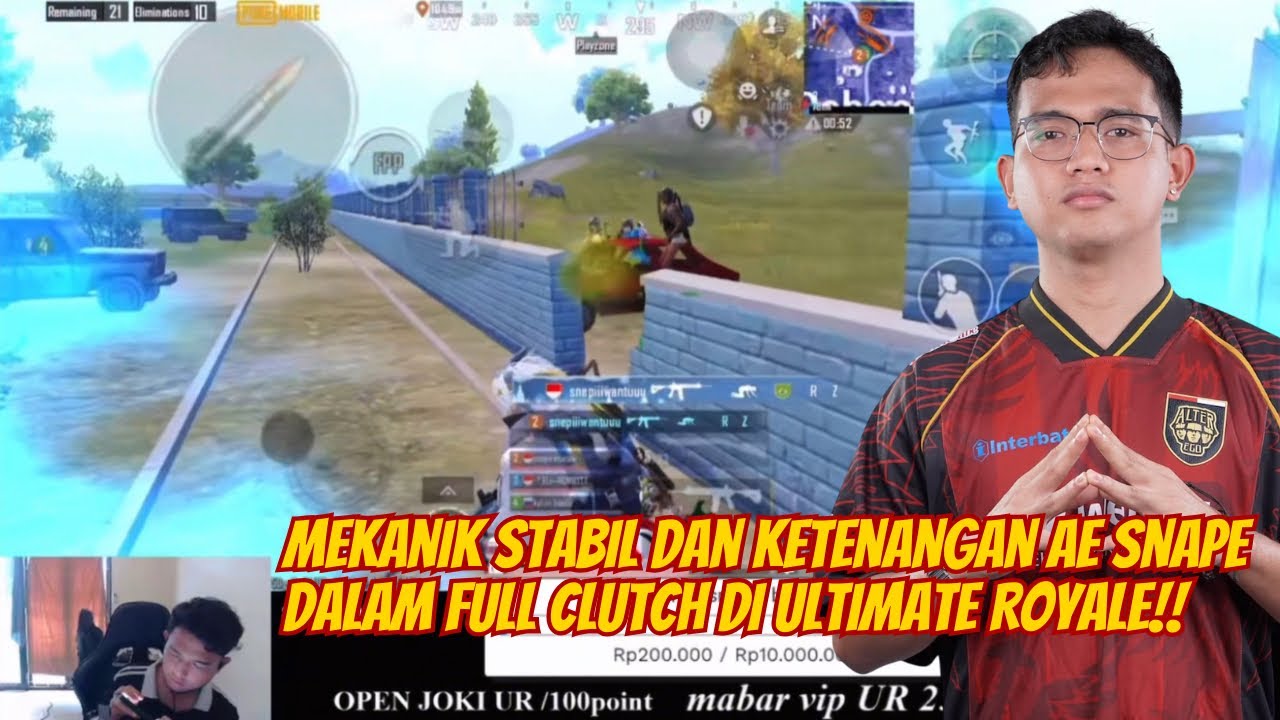 Full Clutch Gameplay AE Snape di Ultimate Royale dengan Eksekusi Tenang & Rapi 🥶😱 #pubgmobile 