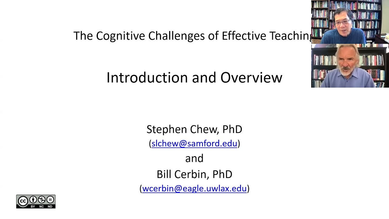 Introduction & Overview: Cognitive Challenges of Effective Teaching Videos