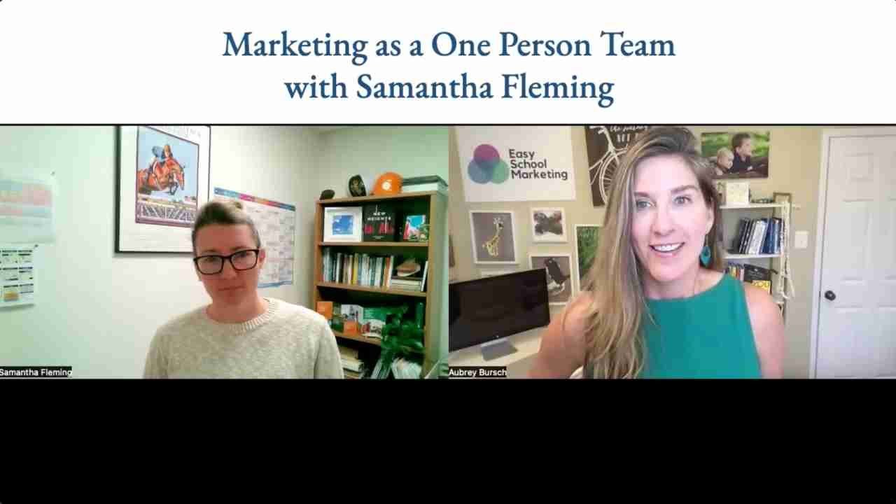 Marketing as a One-Person Team: Strategies for Small Schools with Samantha Fleming