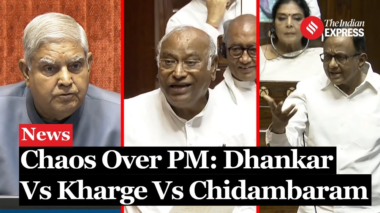 Heated Exchange In RS: Dhankhar Interrupts Kharge, Rejects News Reports; Chidambaram Interjects