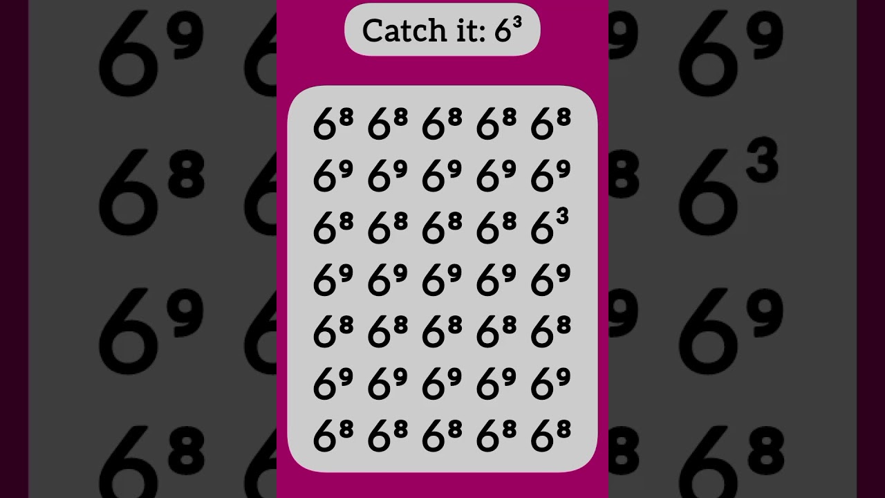 [Test your attention] Catch the number 6&sup3; in 5sec. #catch #share #subcribe #like #puzzlegame #shorts