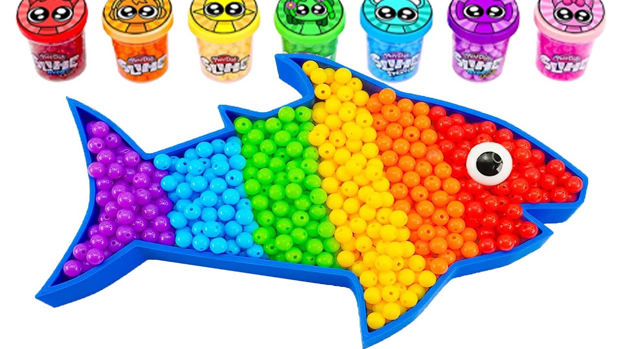 Satisfying Video | How To Make Rainbow Fish Bathtub From Mixing Beads Cutting ASMR | Magic Sand A