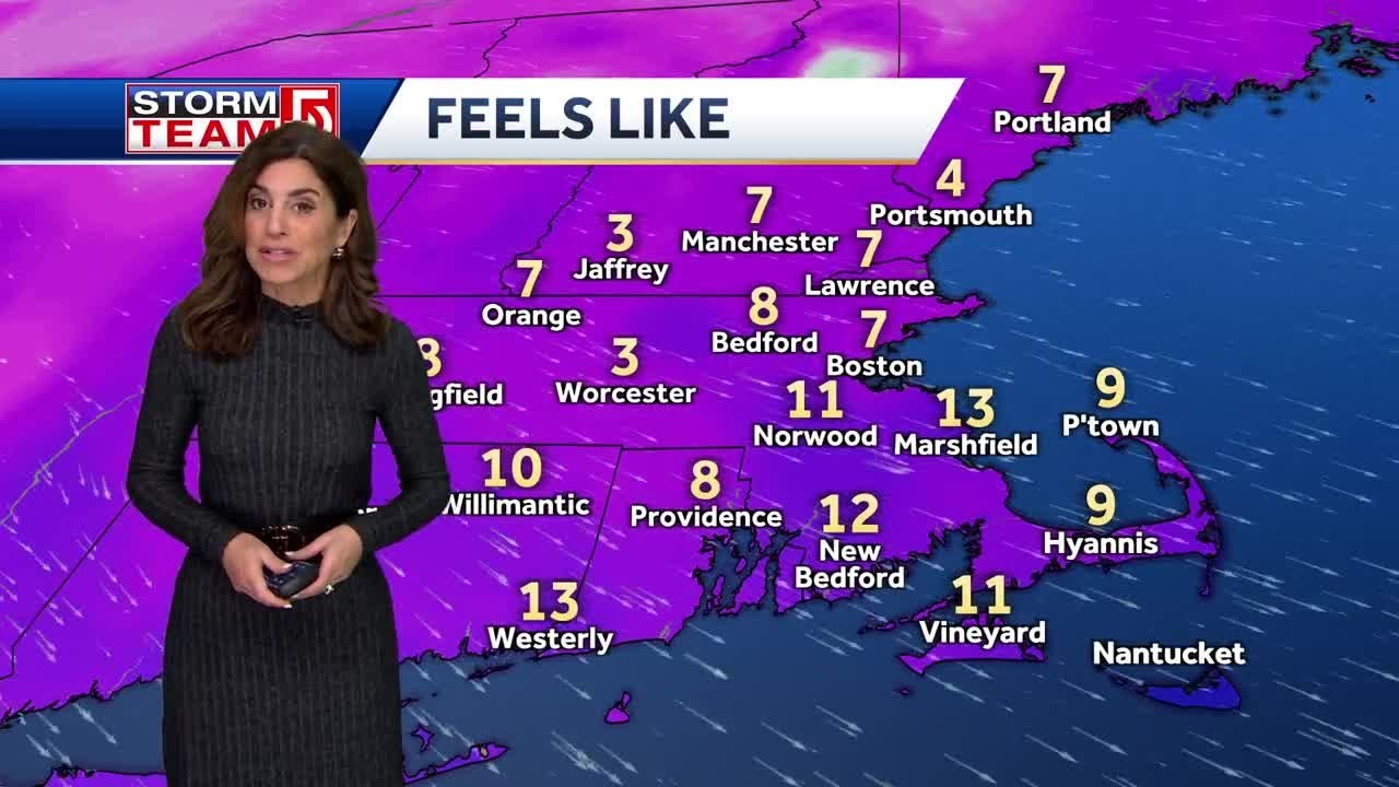Video: Bitter cold with gusty winds
