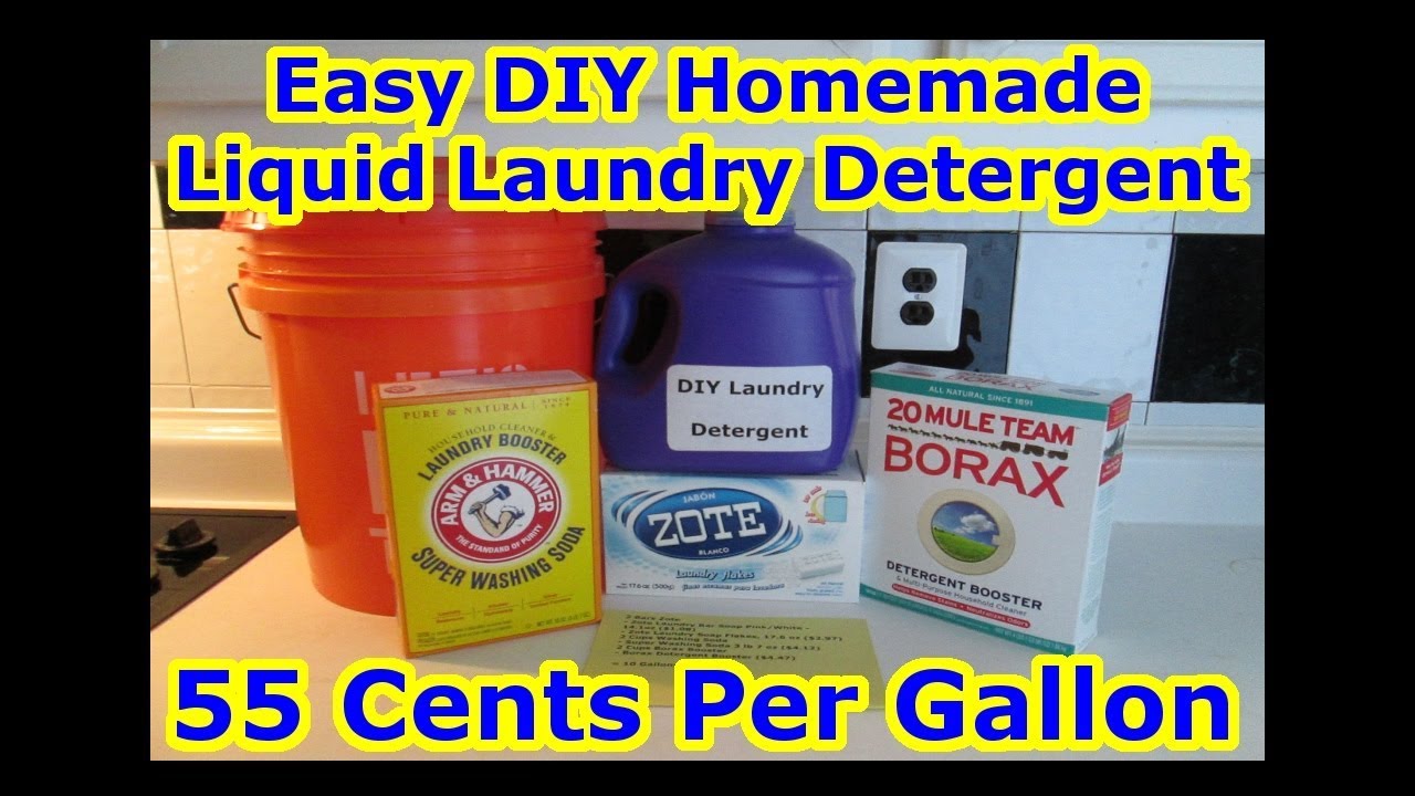 DIY Homemade - Liquid Laundry Detergent Soap - 55 Cents Per Gallon - Why pay more - Make your own ??