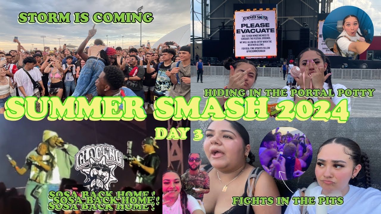 SUMMER SMASH 2024 DAY 3 VLOG 🌞+ SOSA BACK IN CHICAGO + WE HAD TO EVACUATE + INSIDE THE PITS (fights)