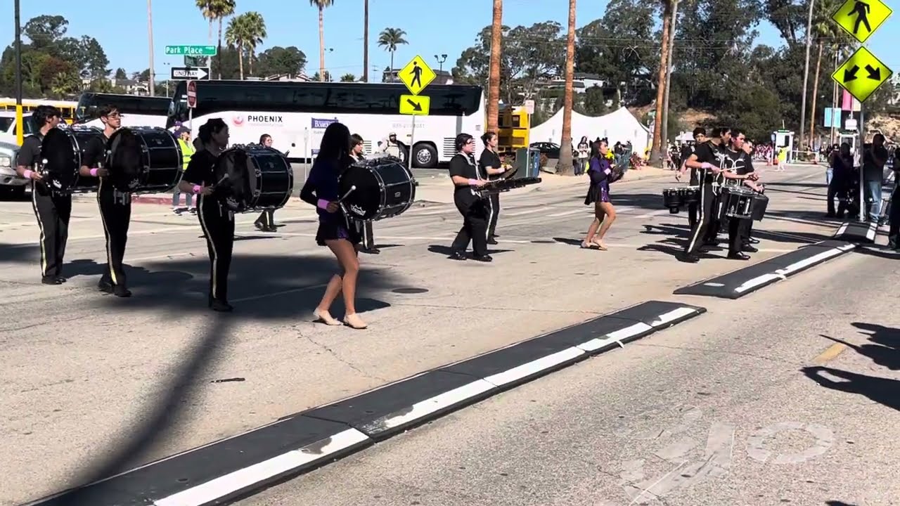 Livingston high school Drumline at the 2024 Santa Cruz band review
