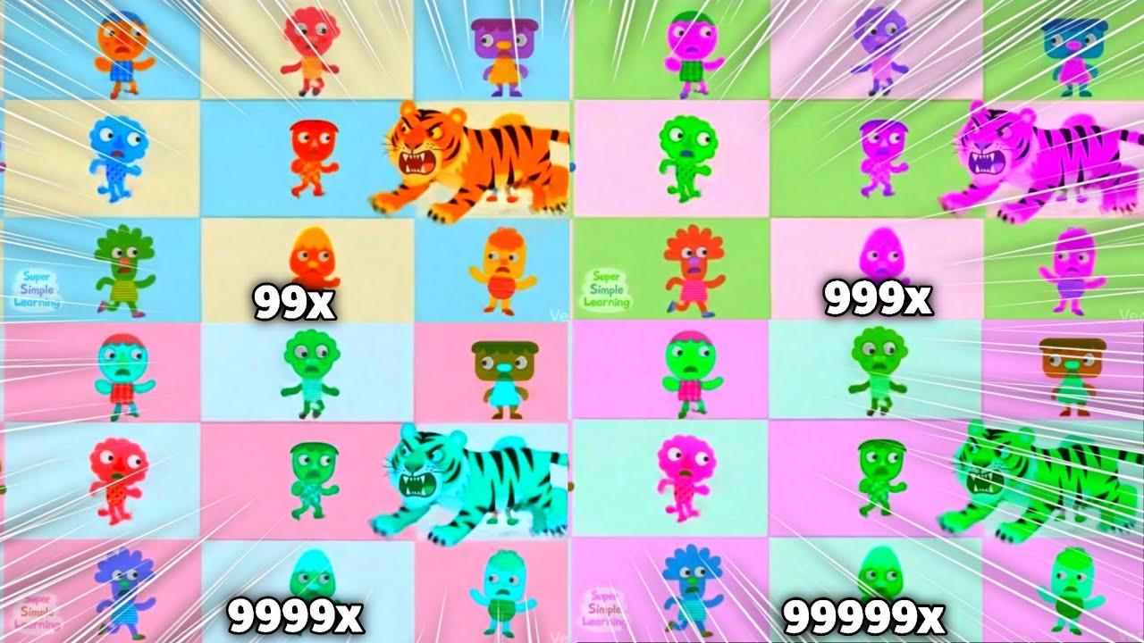 Super Simple Songs if You're Happy Run From The Tiger Intro at 999999x Speed ​​Klasky Csupo Effects!