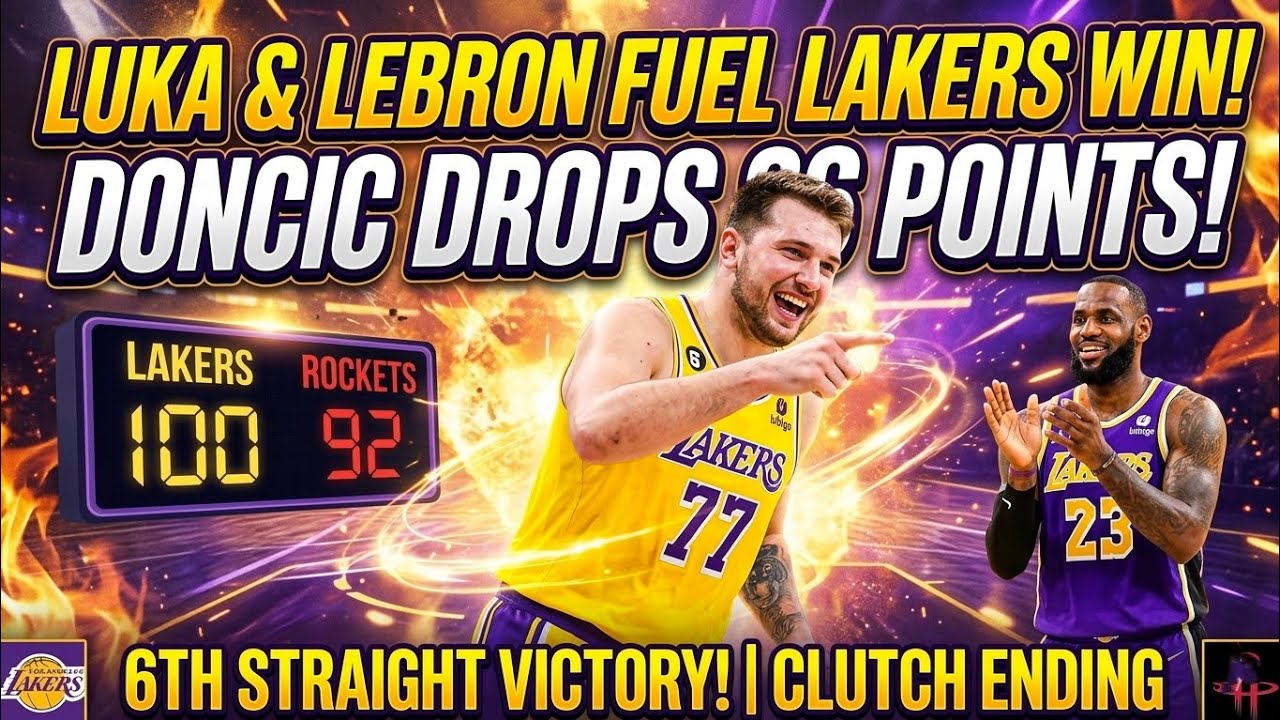 Luka Doncic UNSTOPPABLE! 36 PTS Leads Lakers to 6th Straight Win vs Rockets 🏀