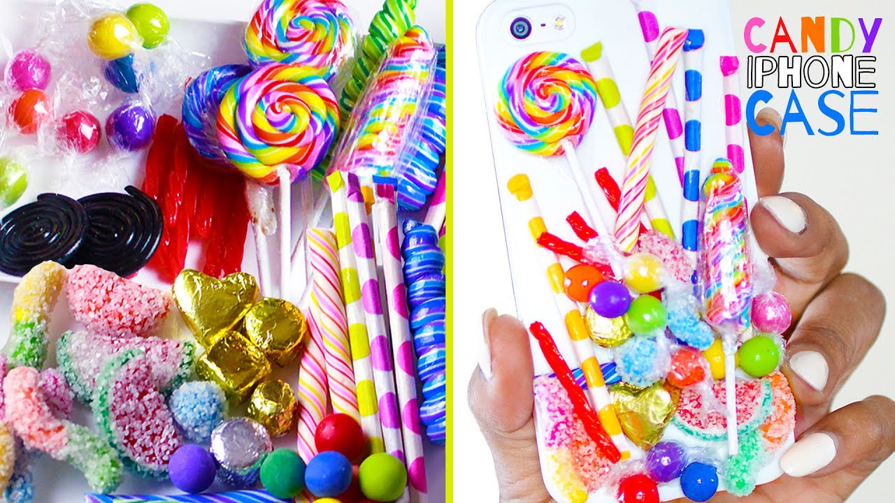 Candy Phone Case - Polymer Clay - How To Make Pixie Sticks, Sour Gummy Worm Deco Pieces