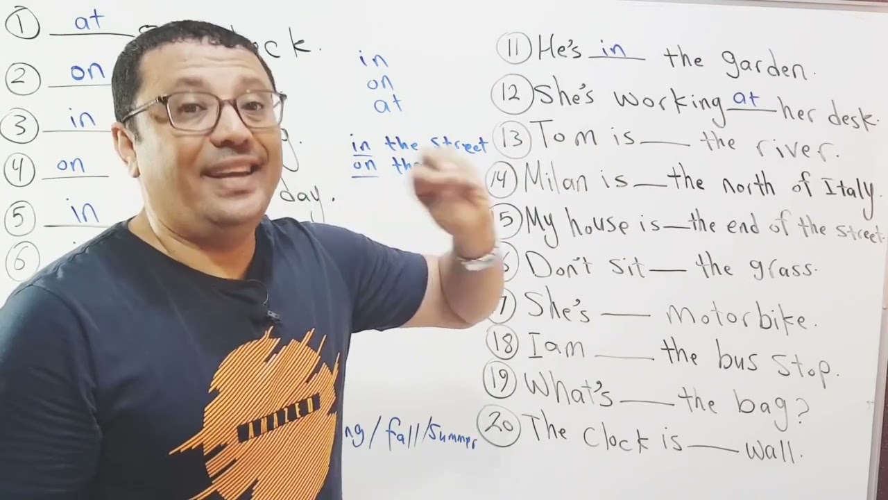 أسهل شرح عن in - on - at  و كذلك to و of ( حروف الجر بطريقة مبسطة!! )