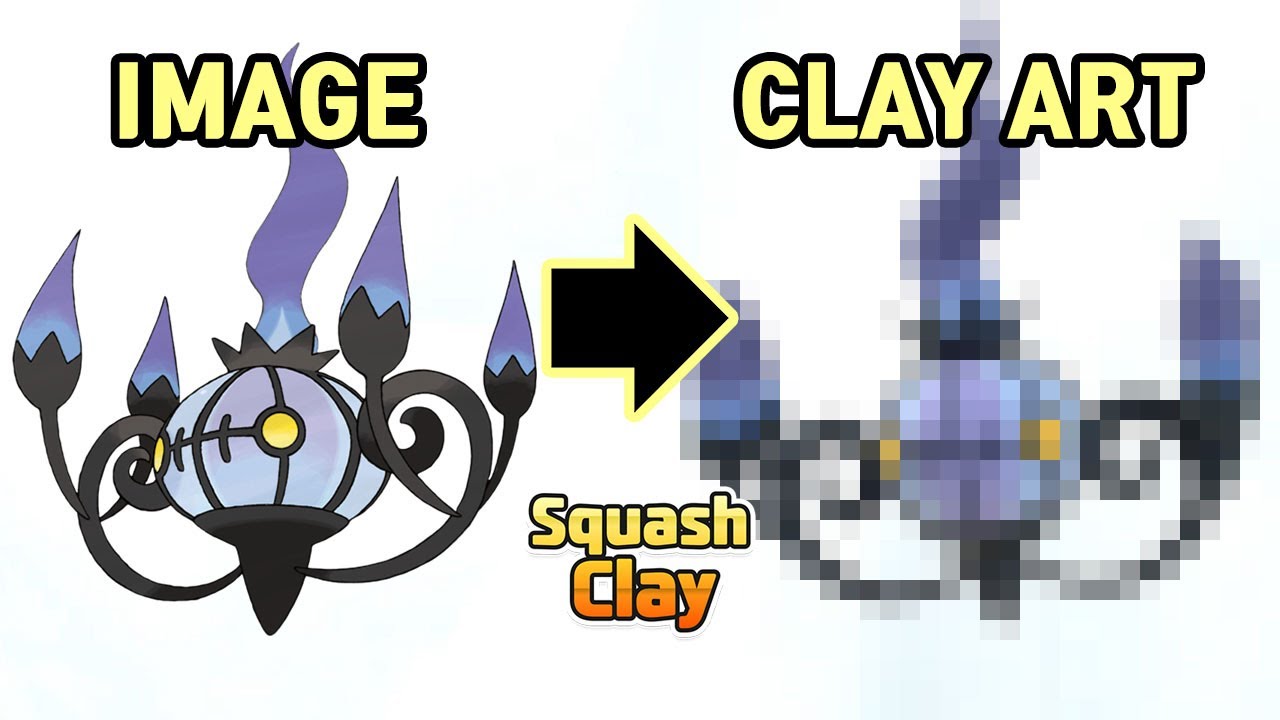 Pok&eacute;mon Clay Art: Chandelure Ghost/Fire Pok&eacute;mon!!