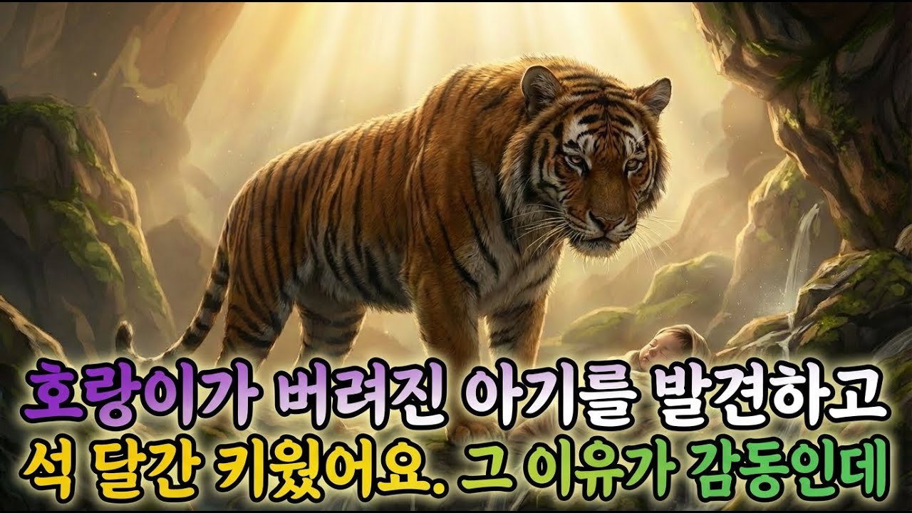첩이 산에 버린 갓난아기, 굶주린 호랑이가 석 달간 키웠다 