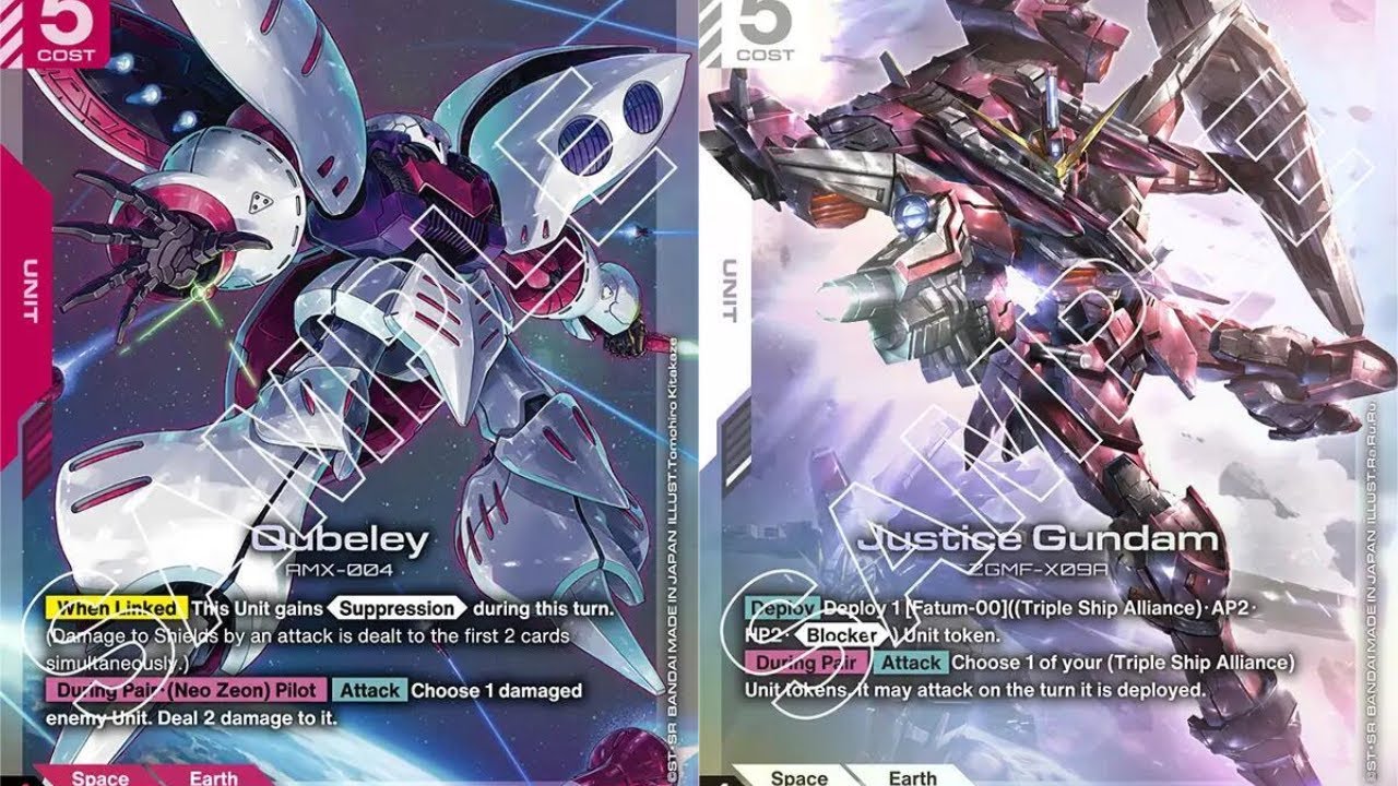 R/BL Qubeley vs. W/R Justice Blockers | Gundam Card Game Locals Gameplay
