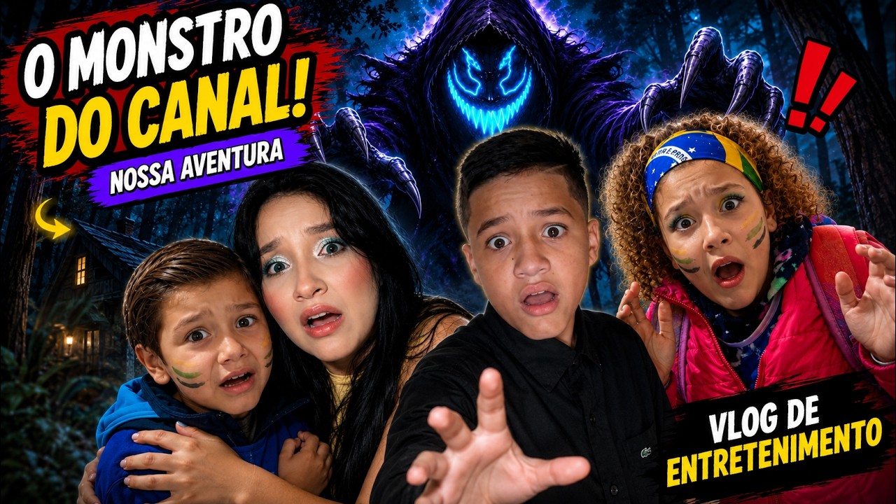 O MONSTRO DO CANAL APARECEU NA TRILHA 😱🌲#CanalEmFamilia#VlogDeTrilha#MonstroDoCanal#Ronder