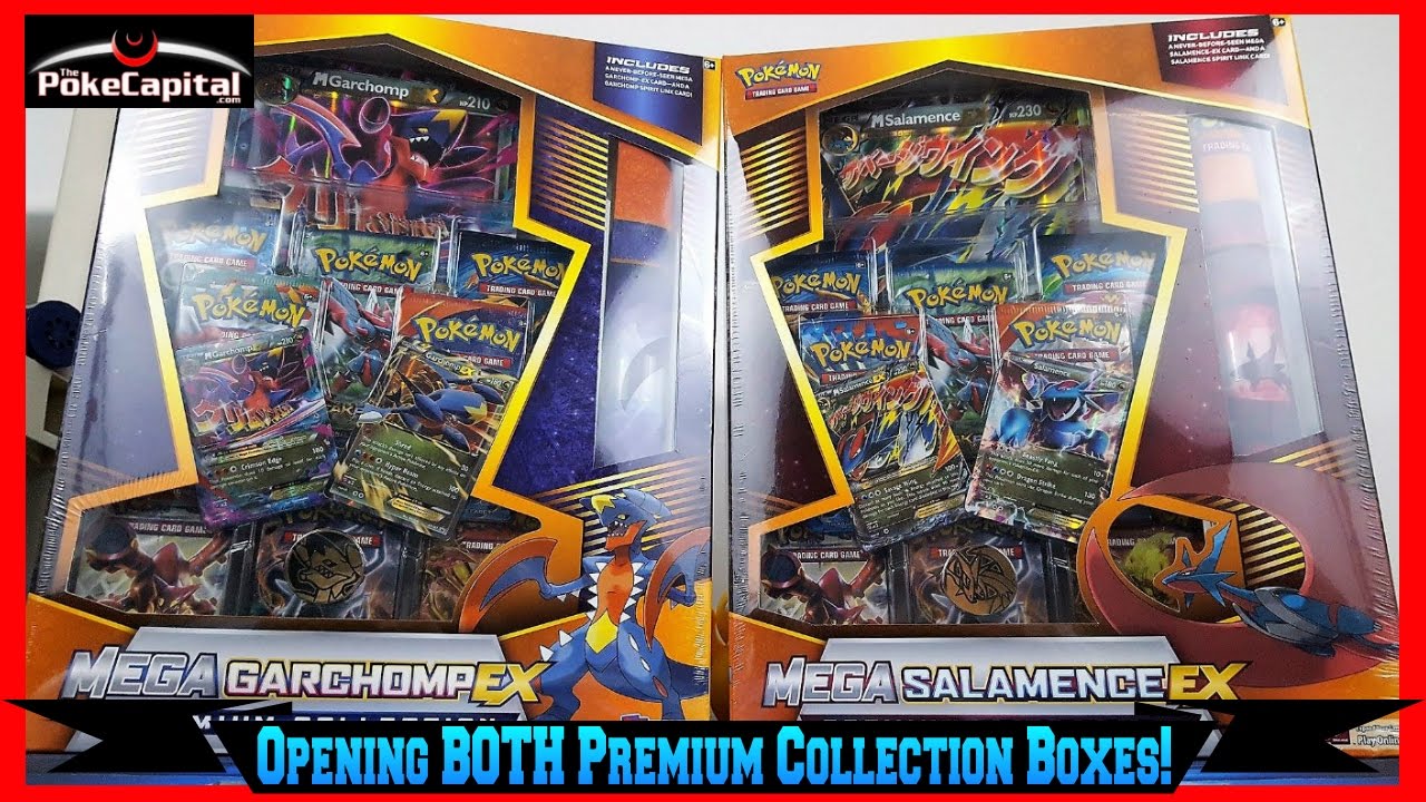 Pokemon Cards - Opening BOTH New Premium Collection Boxes featuring Mega Garchomp & Salamence EX