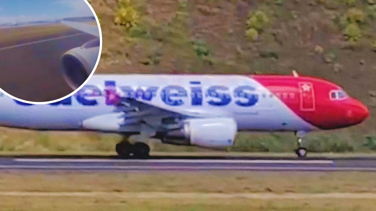 EDELWEISS AIR AIRBUS A320-214 MULTI CAM TAKEOFF at MADEIRA AIRPORT (FNC || LPMA)