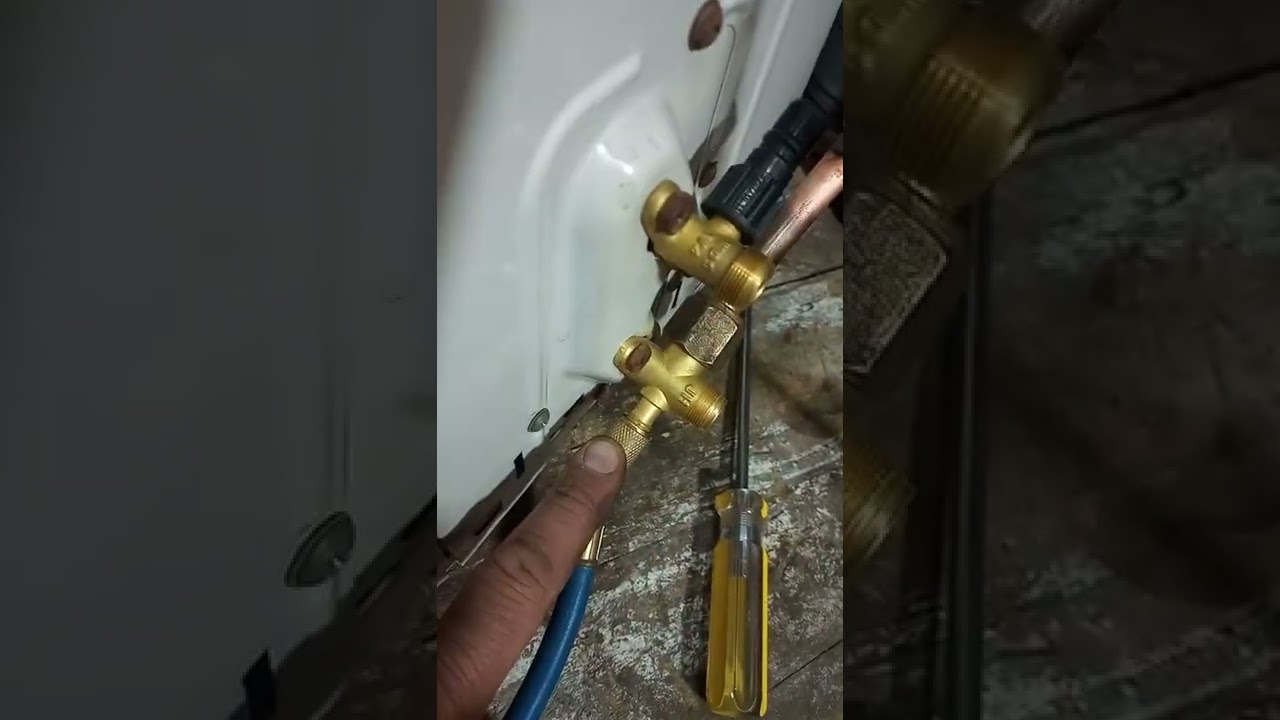 carga gas refrigerante a condensador de split desinstalado