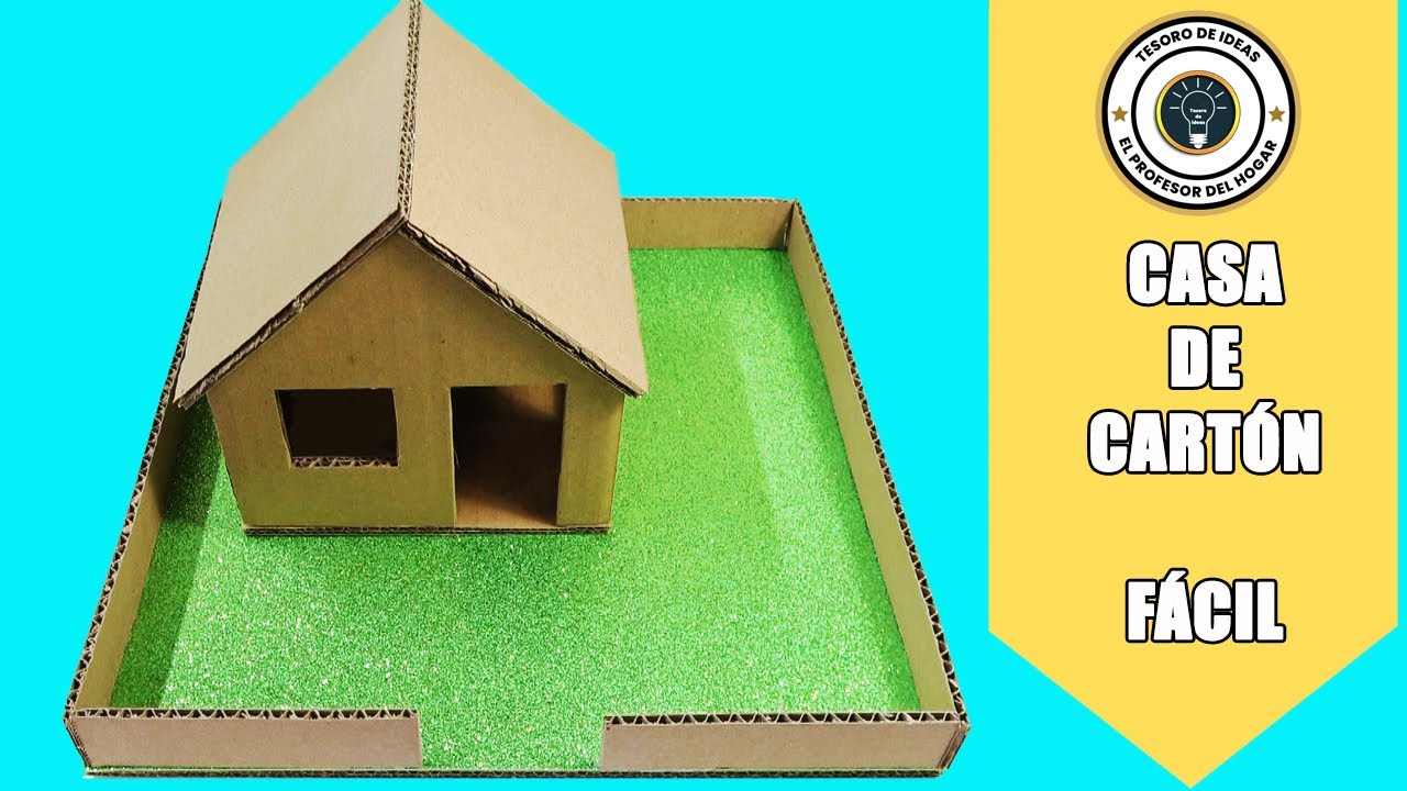 casa de cart&oacute;n maqueta