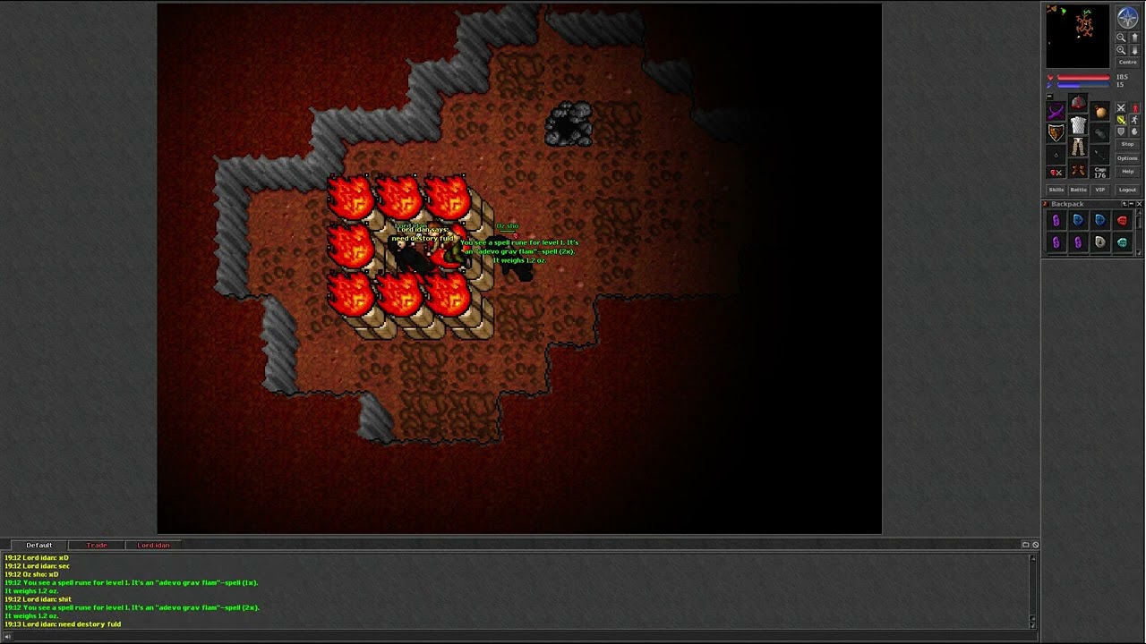 Tibia 7.4 (Level 8 mage create UH trap in Venore Svap Troll Cave before new update. Just one kill)