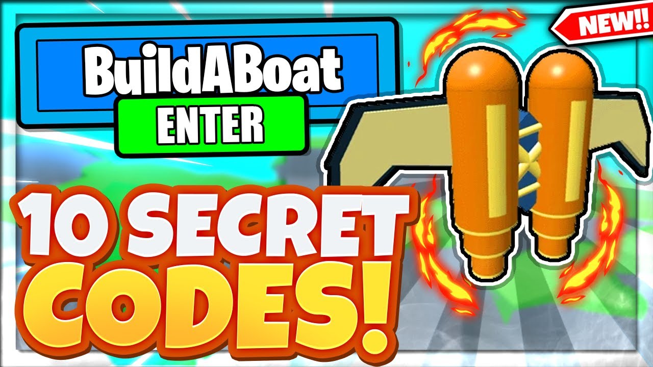 BUILD A BOAT FOR TREASURE CODES *FREE GOLD* ALL 10 NEW SECRET ROBLOX BUILD A BOAT FOR TREASURE CODES